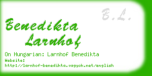 benedikta larnhof business card